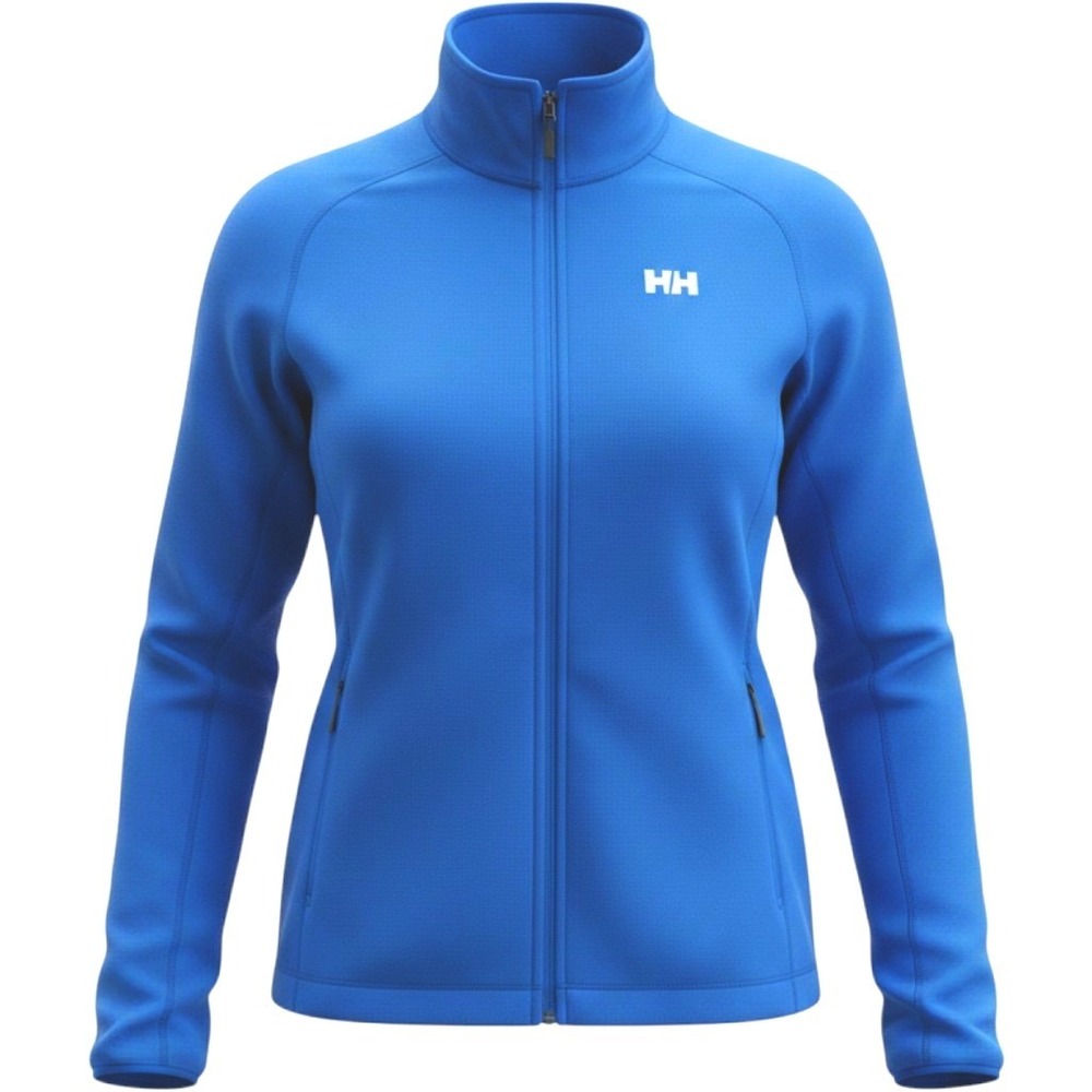 Helly Hansen Fleece Jacket Womens Large Blue Polartec Full Zip Mock Neck